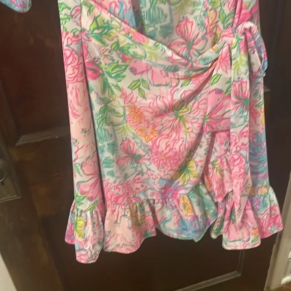 Lilly Pulitzer Darlah Wrap Dress Size 14 - Picture 3 of 7